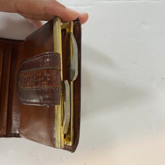 Vintage Women's Brown Leather Wallet Small - Picture 6 of 9